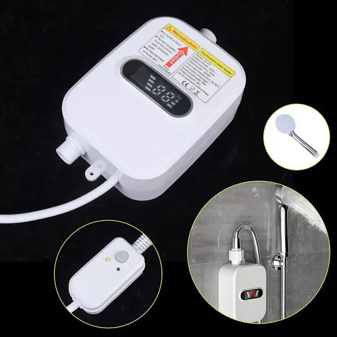 Chauffe-eau électrique instantané avec pommeau de douche سخان مياه كهربائي فوري مزود برأس دش