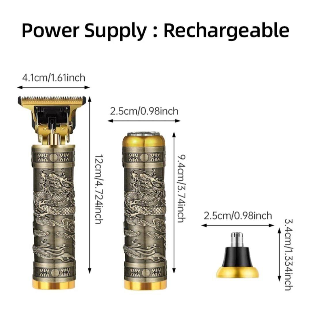 3-en-1 rasoir électrique USB Rechargeable nez oreille tondeuse hommes