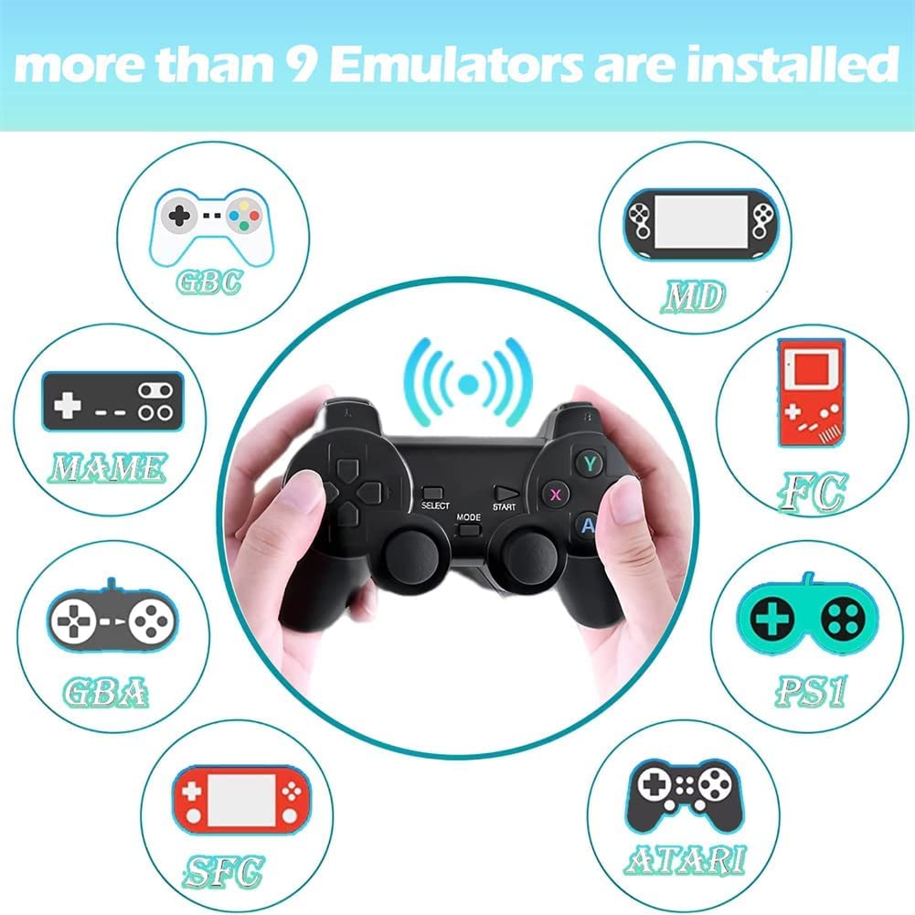 وحدة تحكم أصليةلاسلكية 2.4G مع أكثر من 2500 لعبة كلاسيكية قديمة