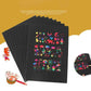 مجموعة بطاقات ورقية ملونة بألوان قوس Kit d'art à gratter arc-en-ciel