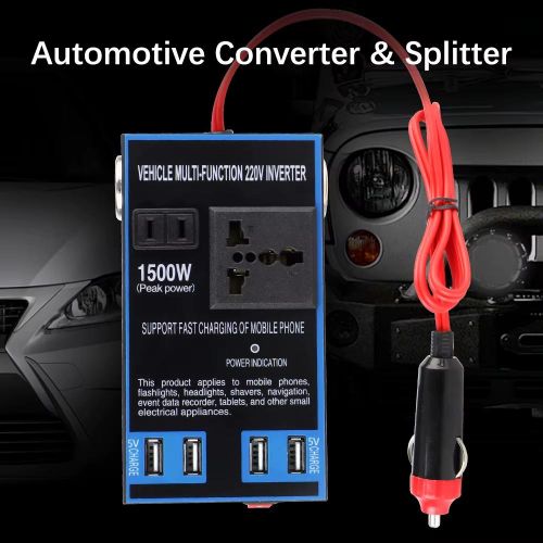محوّل طاقة للسيارة متعدد الوظائف بقدرة Onduleur de voiture multifonction de 1500W