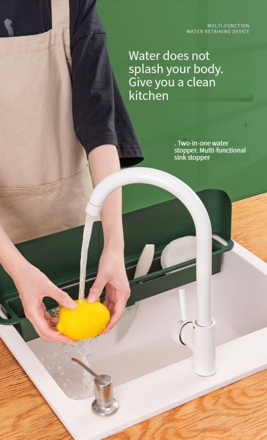 Déflecteur étanche, vaisselle, lavage de fruits et légumes, واقيات حوض المطبخ من رذاذ الماء ومانع تسرب الأطباق
