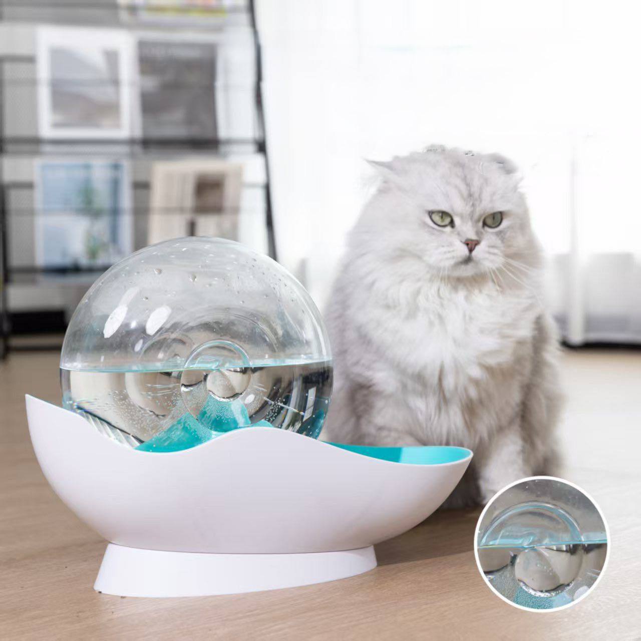 نافورة الفقاعات الأوتوماتيكية هذه للقطط fontaine automatique à bulles pour chat
