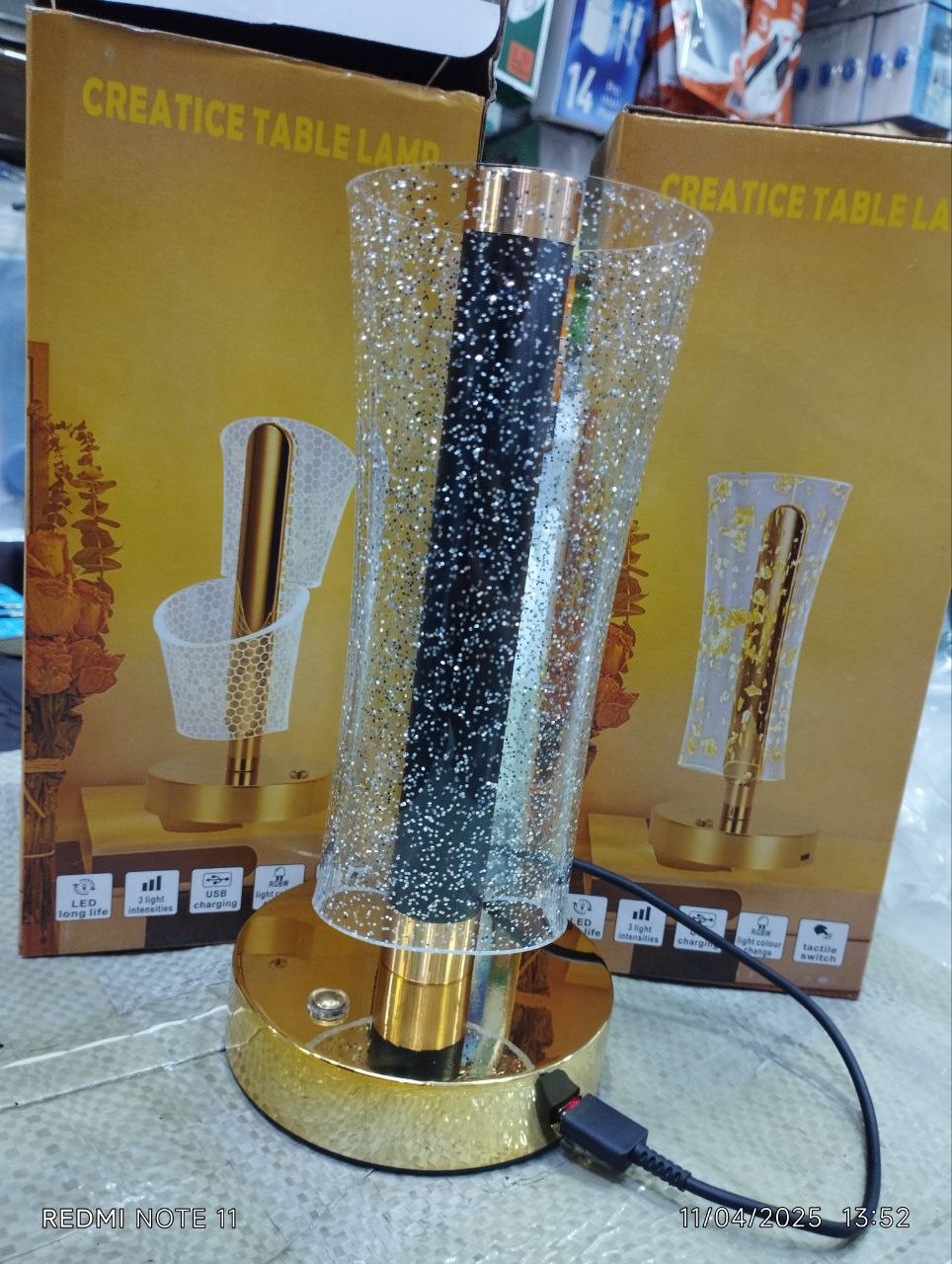 Lampe de Table LED Moderne en Cristal مصباح طاولة كريستالي LED حديث