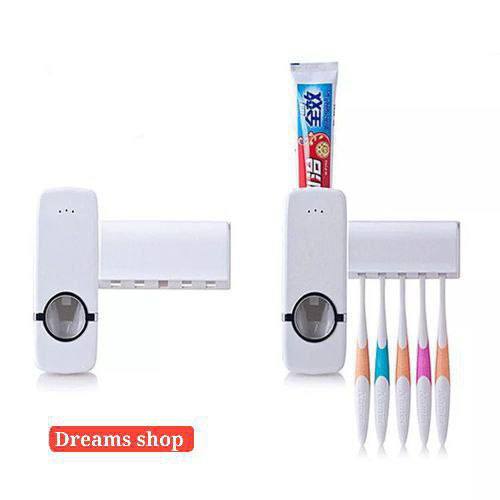 موزع معجون أسنان أوتوماتيكي مع حامل فرشاة الأسنان 5في1Toothpaste Dispenser