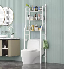 Toilet Rack TM-0090 رف تخزين ثلاثي الطبقات فوق المرحاض Etagère de rangement Étagère de salle de bain, meuble mural de rangement pour les toilettes