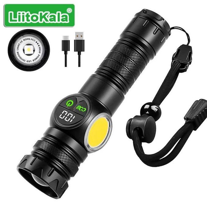 Lampe torche à faisceau élevé hyper puissant rechargeables à LED مصباح يدوي LED عالي الشعاع وقابل لإعادة الشحن