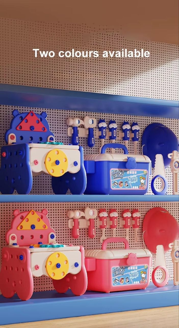 مجموعة أدوات للأطفال مع مثقاب كهربائي وهمي Coffret d'Outils Enfant avec Perceuse Électrique Factice