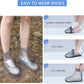 أغطية أحذية قابلة لإعادة الاستخدام وقابلة للطي ومقاومة للماء Couvre-chaussures imperméables réutilisables et pliables avec semelle en caoutchouc