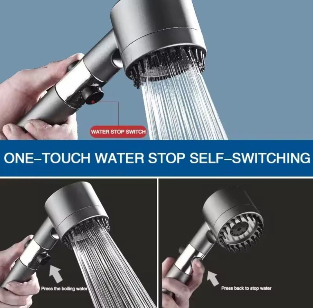 Turbocharged shower head رشاش الحمام المموج و مشط