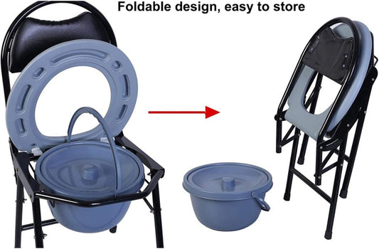 Chaise toilette portable pour extérieur pratique كرسي مرحاض عملي محمول للاستخدام الخارجي