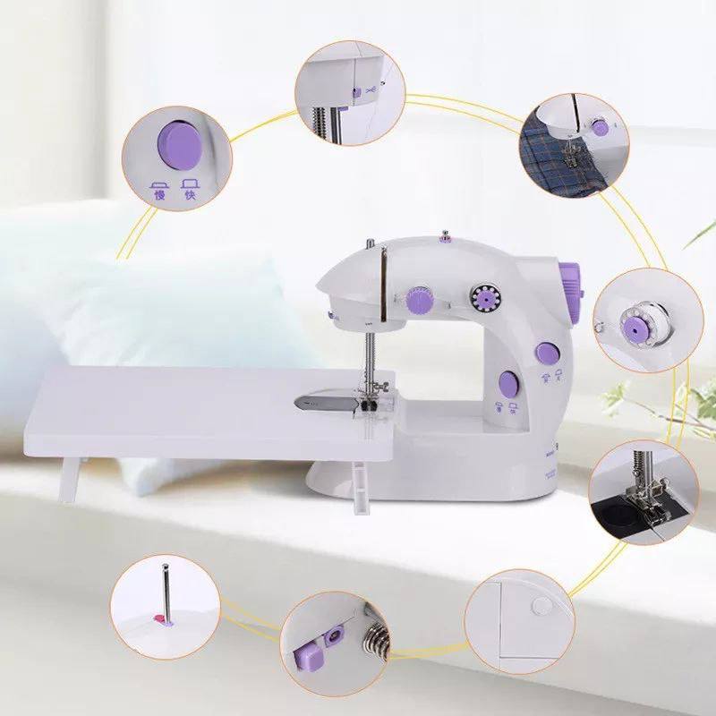 Machine à coudre électrique portable, avec éclairage et contrôle de vitesse ماكينة خياطة كهربائية محمولة