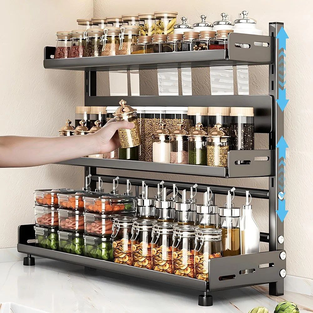 Spice rack organizer Organisateur de support à épices منظم رف التوابل