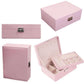 Boîte à Bijoux Élégante à Double Étage Coffret de Rangement  حقيبة تخزين منظمة مع قفل للخواتم والقلائد والأساور صندوق مجوهرات