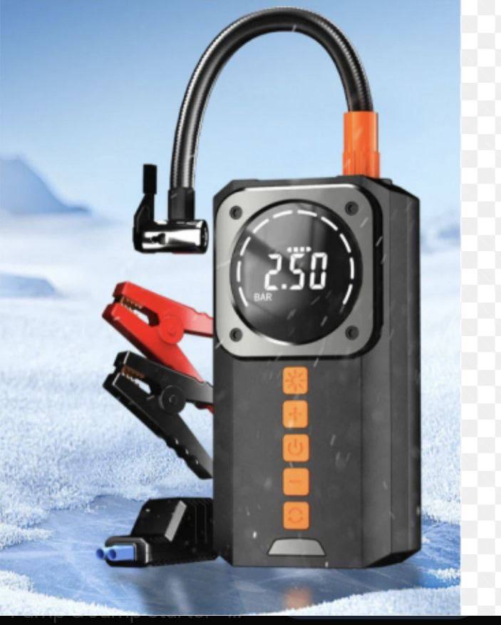 Jump starter pro and air pump جهاز تشغيل المحرك الاحترافي ومضخة الهواء