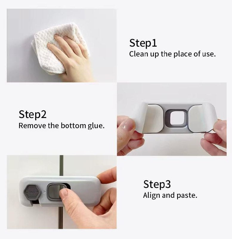 قفل أمان لخزانة الثلاجة والباب Serrure de sécurité pour armoire réfrigérateur et porte