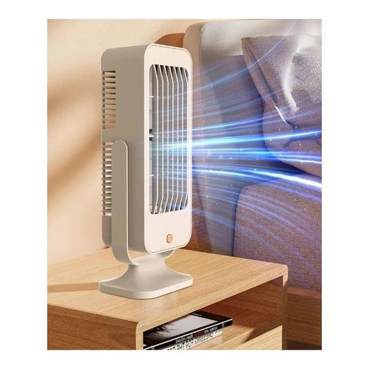 مروحة مكتبية محمولة مع بطارية Ventilateur de bureau à haute puissance, chargement USB à double lame