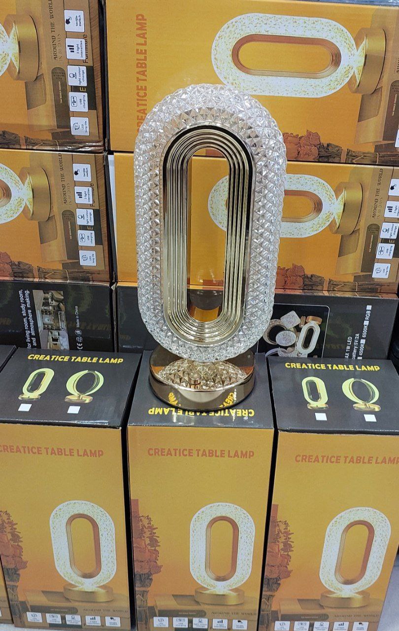 مصباح مكتبي كريستالي LED فاخر يعمل باللمس، لاسلكي،Creatice table lamp