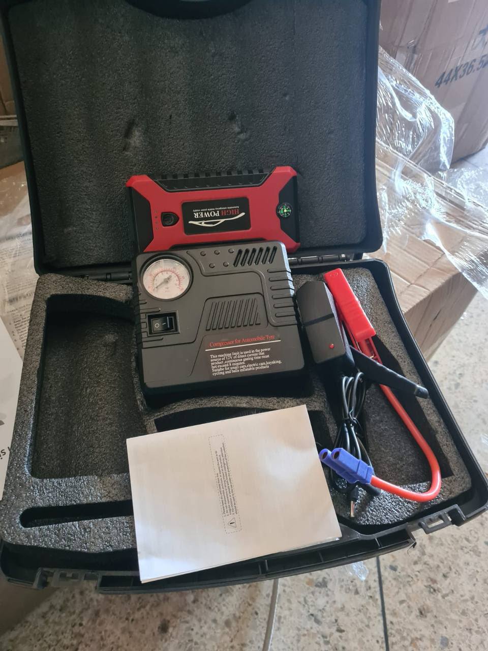 Pompe à air d'urgence pour voiture, gonfleur de pneus 12 V مضخة هواء طوارئ للسيارة، تعمل بتيار مستمر 12 فولت، أداة نفخ إطارات، مقياس ضغط، موصل ولاعة سجائر