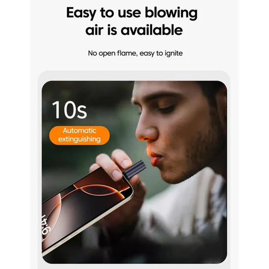 MINI BLOWING LIGHTER briquet de type C, coupe-vent, adaptateur allume-cigare ولاعة سجائر معدنية لاسلكية