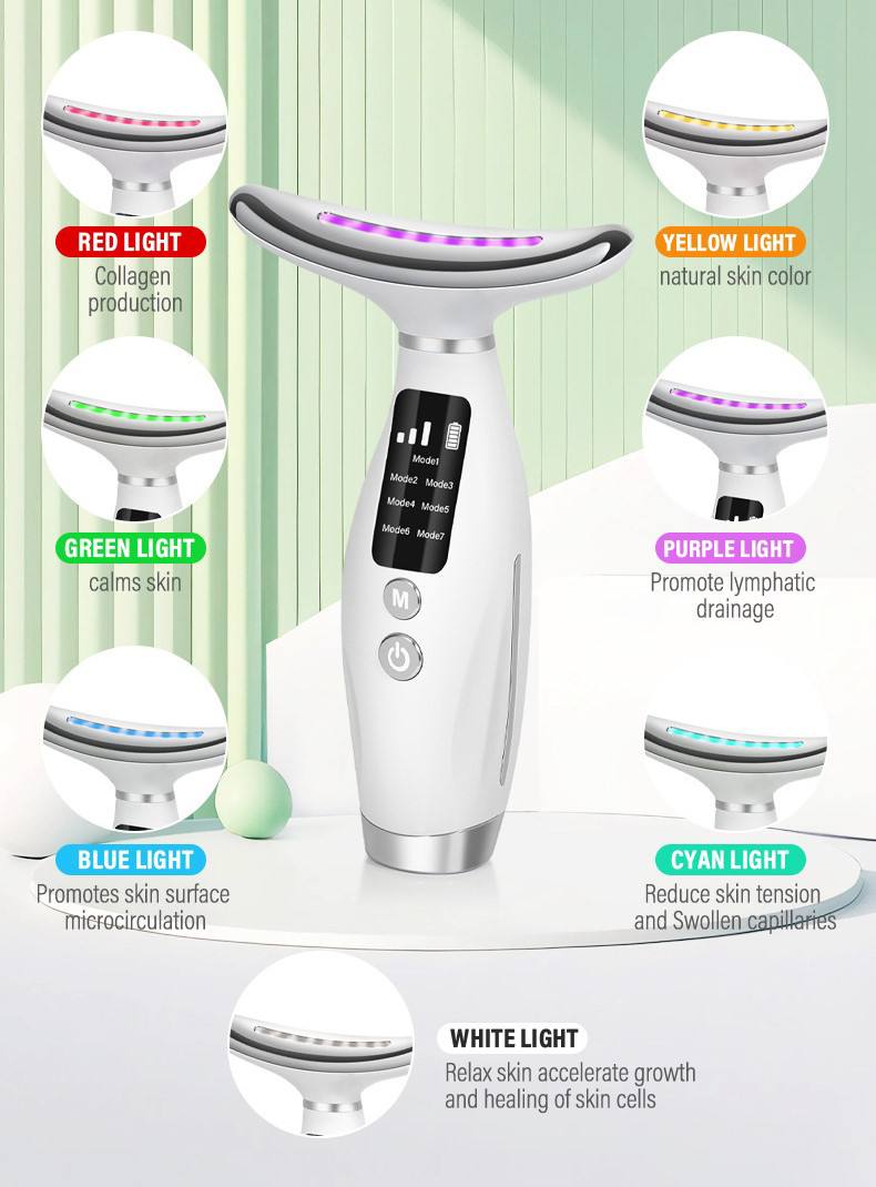 جهاز تدليك الوجه والرقبة، جهاز للعناية بالبشرة Neck Beauty Device Appareil de massage du visage et du cou, soin et lifting de la peau