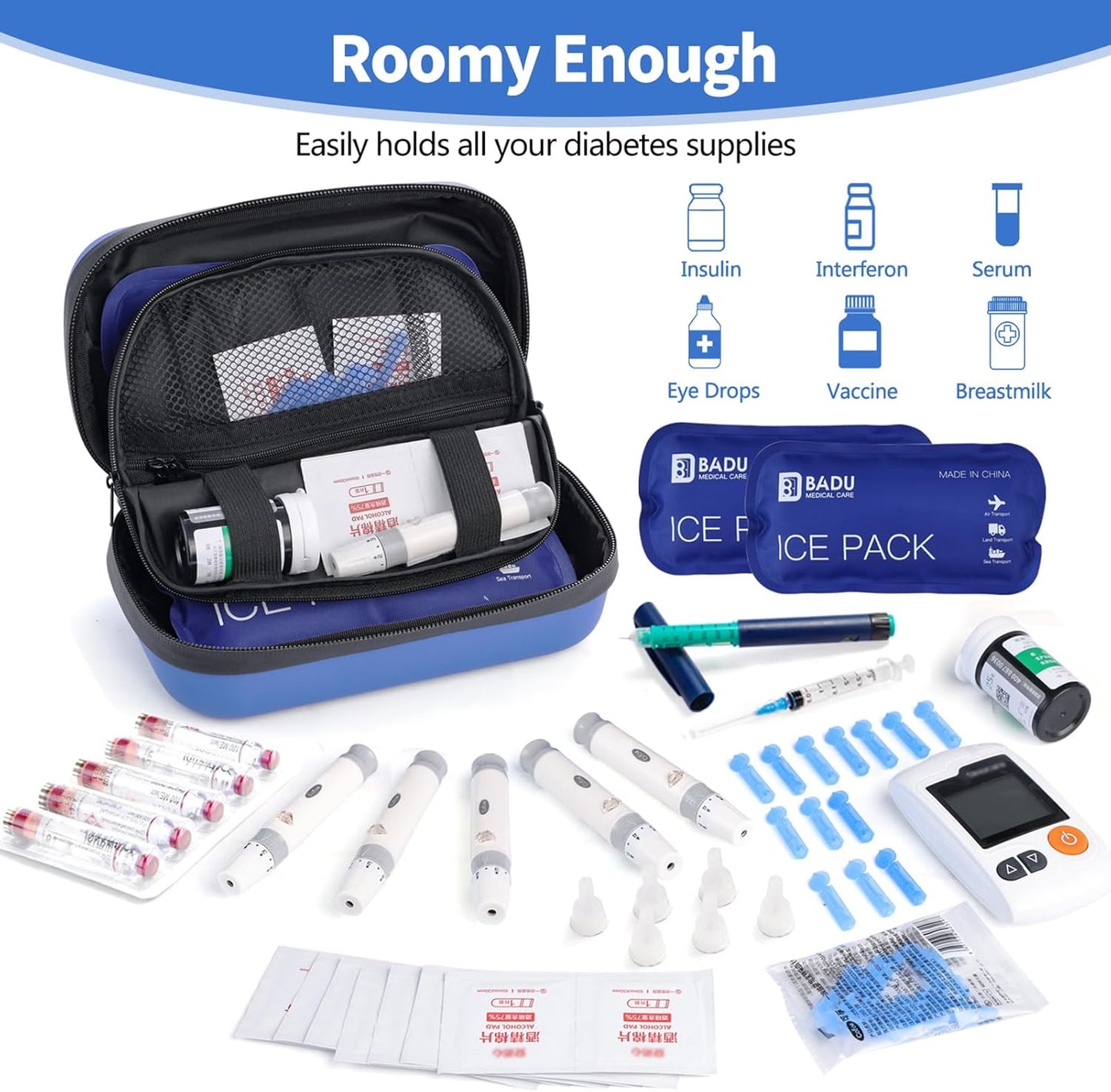 Boîte Isotherme pour les injections حقيبة تبريد وعزل لمرضى السكري محمولة