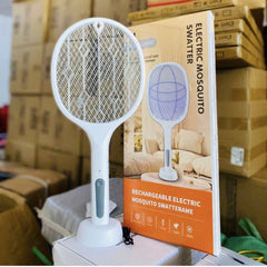 مضرب ناموس كهربائي متعدد الوظائف مع قاعدة شحن M4 Electric Mosquito Swatter Raquette électrique anti-moustiques multifonction avec base de chargement