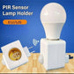 Base de lampe Led قاعدة مصباح LED E27 AC85-265V مزودة بمستشعر حركة PIR، وحامل مصباح يعمل بالاستشعار البشري، ومحول مقبس، ومحول قابل للتعديل