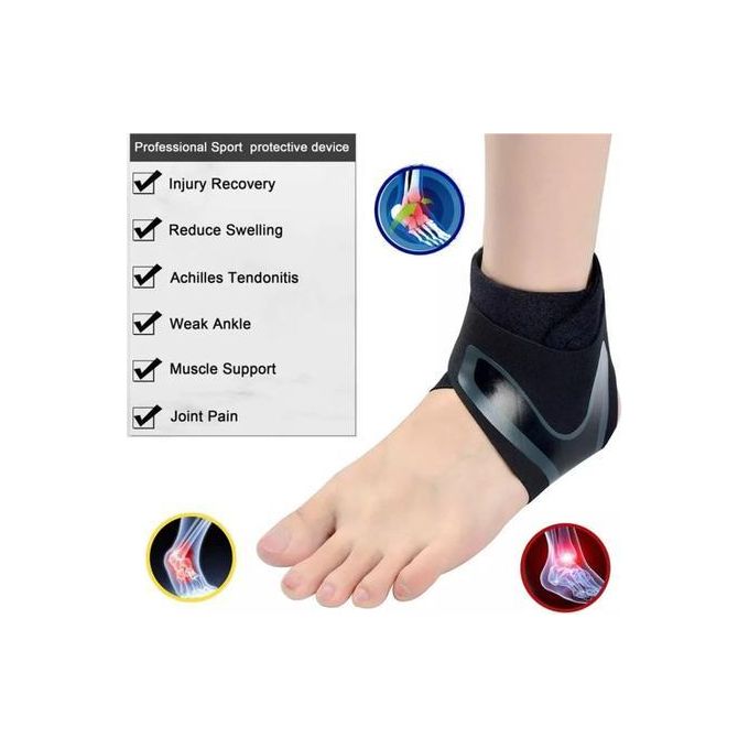 دعامة كاحل رياضية قابلة للتعديل Chevillère de sport réglable, stabilisateur pour entorses et protection articulaire