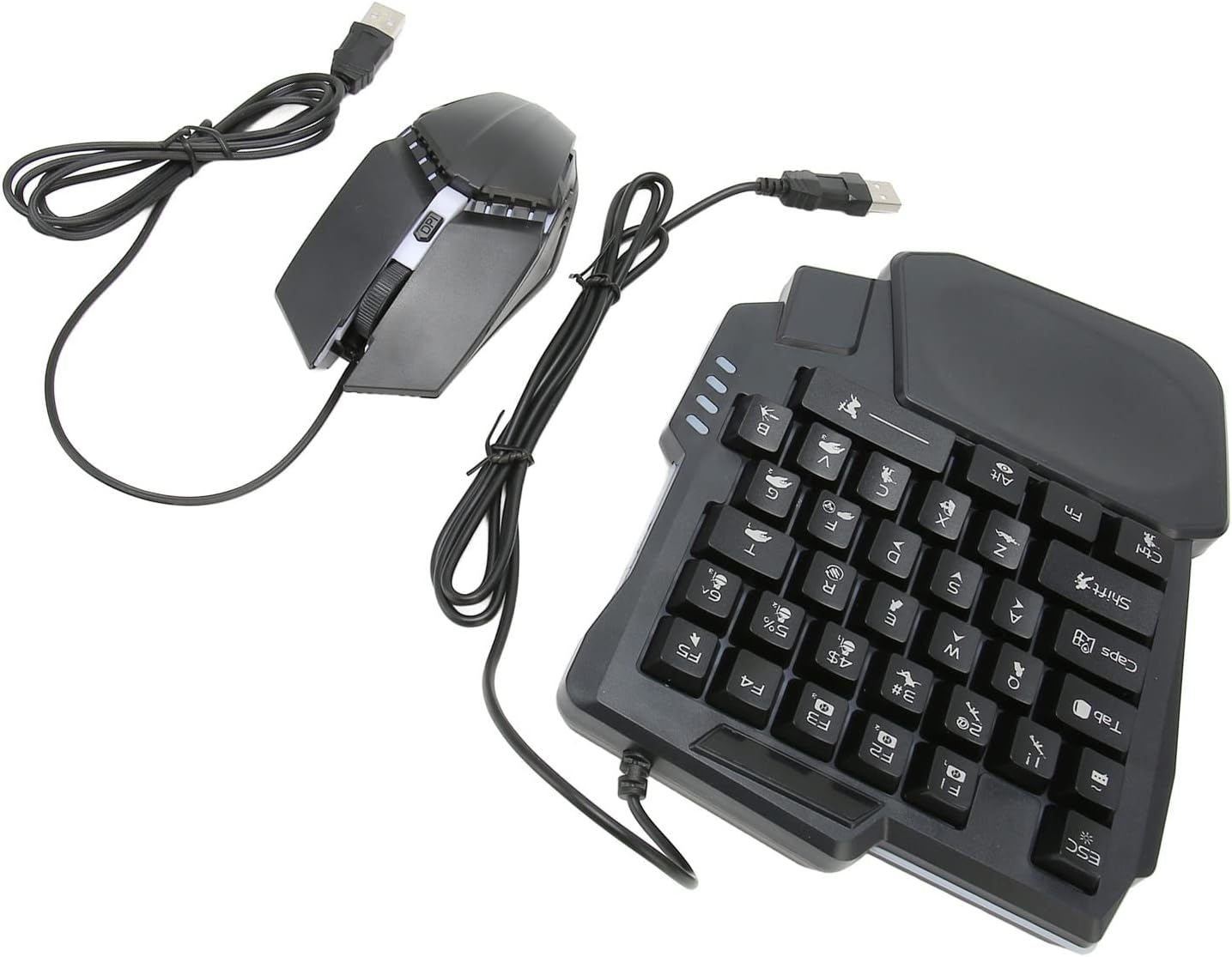 Jeu mobile 4 en 1 Combo Pack Clavier Souris Convertisseur Jeu pour Android iOS, PUBG Mobile