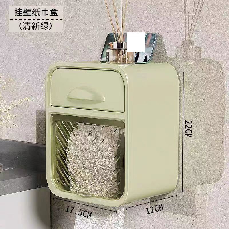موزع ورق حمام مع درج إضافي Distributeur de papier hygiénique essuie-tout mural