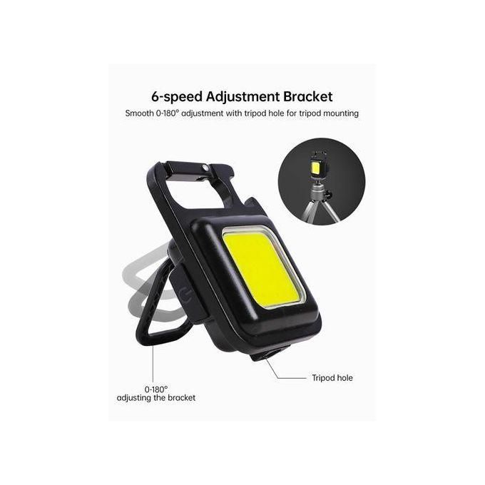 مصباح يدوي صغير قابل لإعادة الشحن بتقنية COB LED Mini lampe de poche porte-clés rechargeable