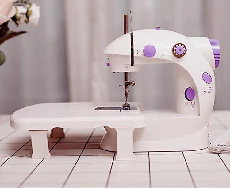 Mini sewing machine ماكينة خياطة صغيرة محمولة بسرعتين قابلة للتعديل، آلات خياطة كهربائية