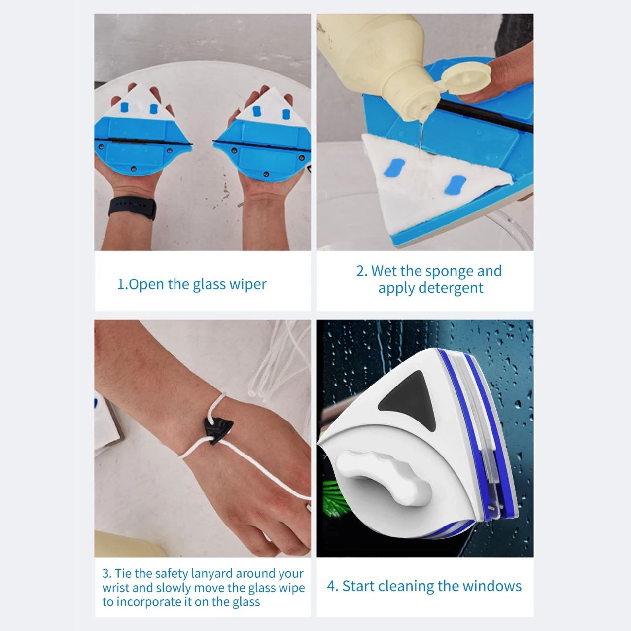 Nettoyeur d'essuie-glace Double face de vitre