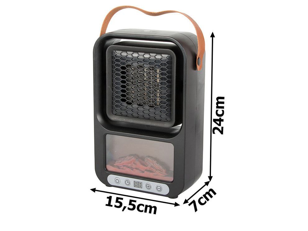 Fan Heater Chauffage à flame mini électrique 600W radiateur portable مدفأة كهربائية صغيرة محمولة بقدرة 600 واط