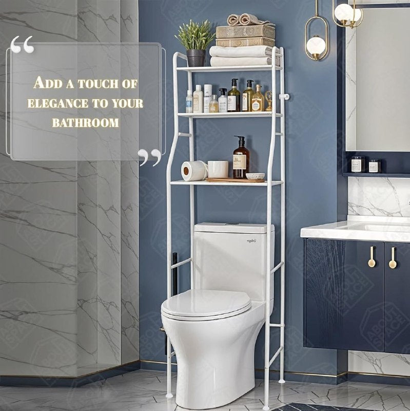وحدة تخزين للحمام فوق المرحاض ن 3 مستويات Rangement Salle de Bain au-Dessus des Toilettes