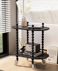 طاولة متحركة بعجلات شفافة