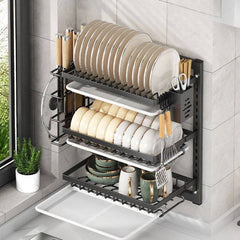 قطارة الأواني الجديدة مصنوعة من الفولاذ غير قابل للصدأ  58×30×15.5cm