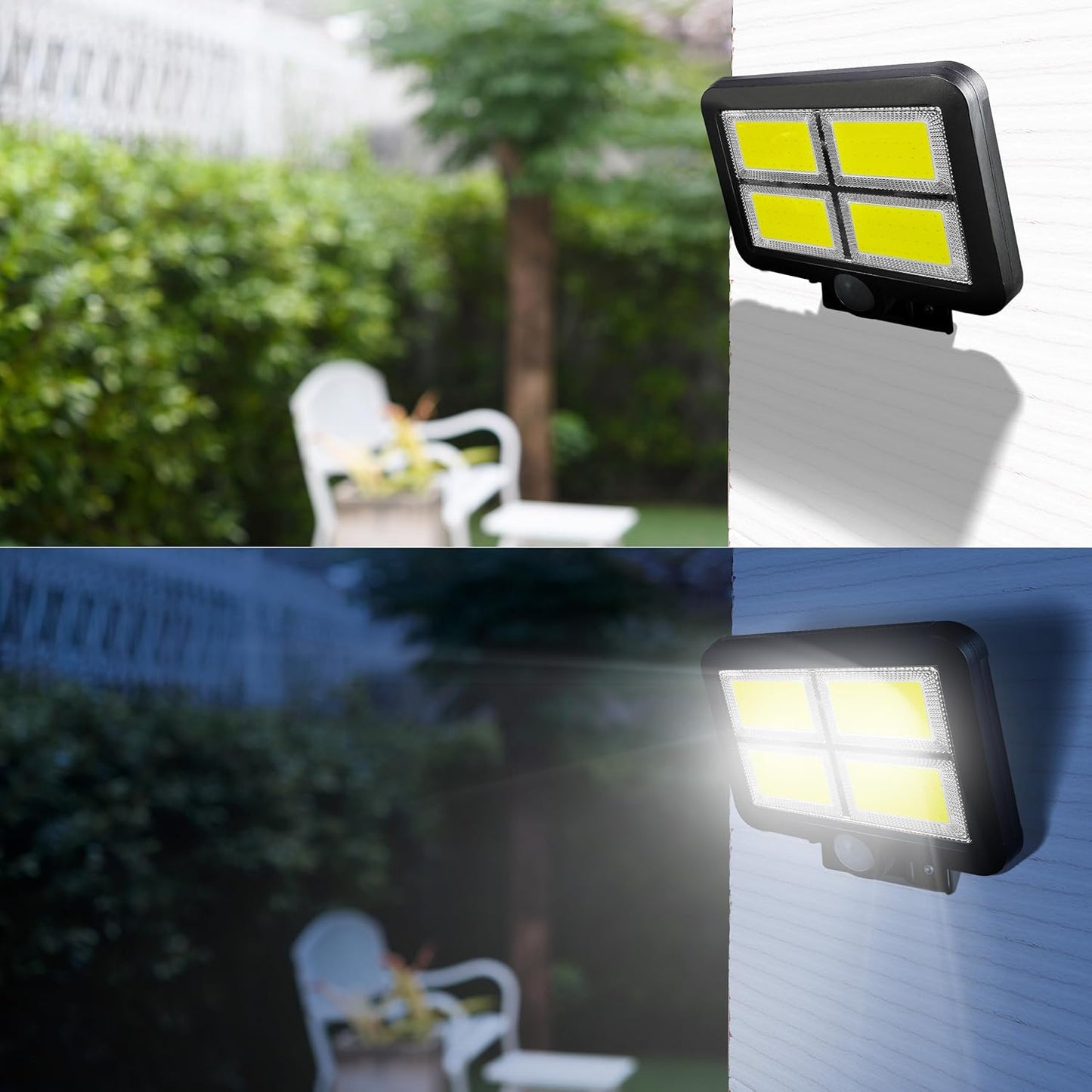 ضوء الجدار الشمسي ضوء ماء الطوارئ Solar sensor light  Lampes solaires d'extérieur avec détecteur de mouvement,128 LED