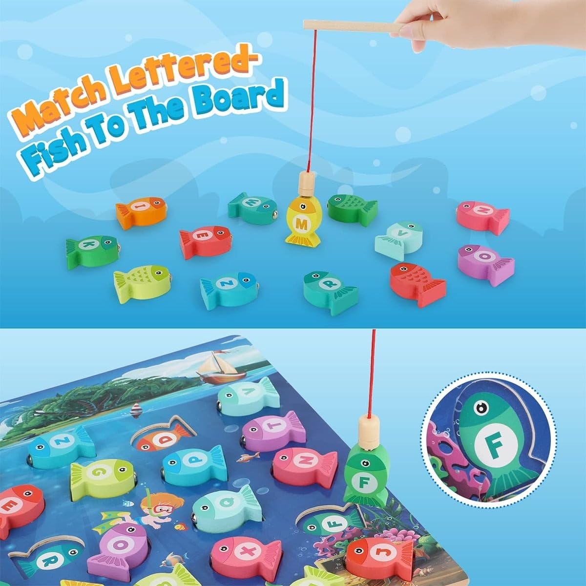 Jeu pêche éducatif apprentissage لعبة صيد تعليمية للأطفال