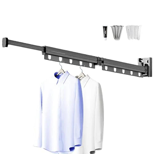 Etendoir pliable mural Support à Linge Rétractable حبل غسيل قابل للطي مثبت على الحائط