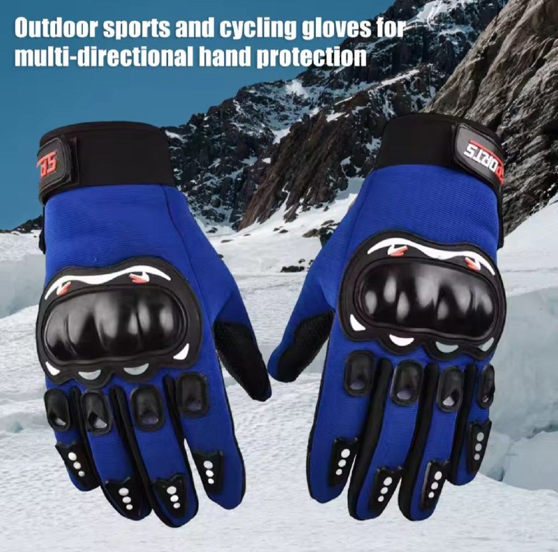 قفازات سباق واقية للمفاصل الصلبة تعمل باللمس للدراجات النارية Gants de moto tactiles, gants de course à protection renforcée pour écrans tactiles