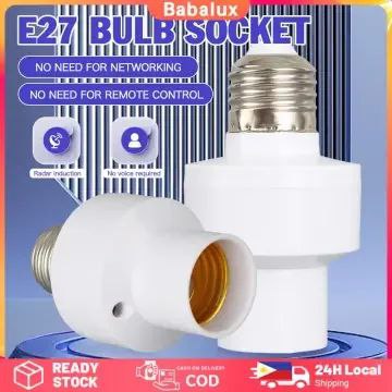 قاعدة مصباح E27 بقدرة 60 واط مزودة بمستشعر حركة PIR لمصابيح LED Douille lampe détecteur de mouvement PIR E27 60W pour ampoules LED