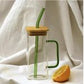 كوب بغطاء وماصة أكواب قابلة لإعادة الاستخدام للقهوة المثلجة والعصير tasse Avec couvercle et paille Verres réutilisables pour café glacé, jus, soda, boissonsوالمشروبات الغازية