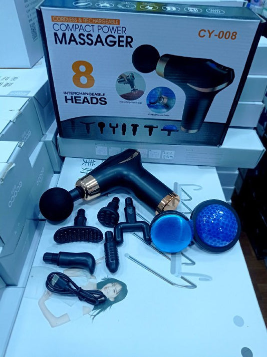 Compact Power Massager  جهاز تدليك كهربائي مدمج CY-008 8 رؤوس