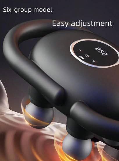 Massage Gun جهاز تدليك لاسلكي للظهر والجسم بأربعة رؤوس