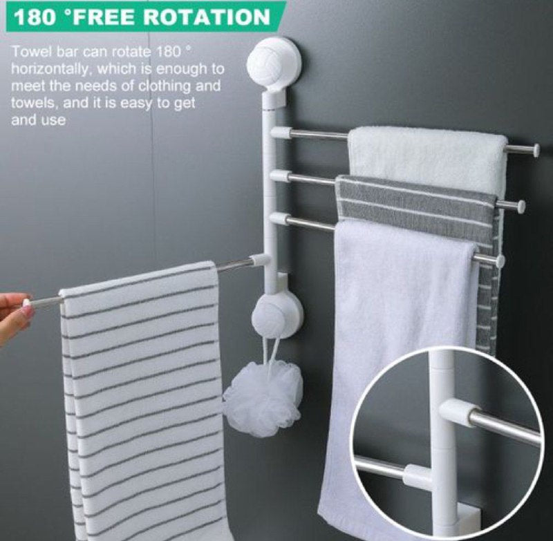Bathroom towel rack rotable towel holder حامل مناشف الحمام القابل للدوران