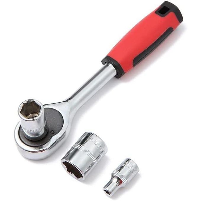 مجموعة أدوات يدوية مكونة من 46 قطعة، مجموعة مقابس Kit d'outils à main 46 pièces,jeu de douilles,clé à cliquet rapide, Ensemble de clés à douille combinées