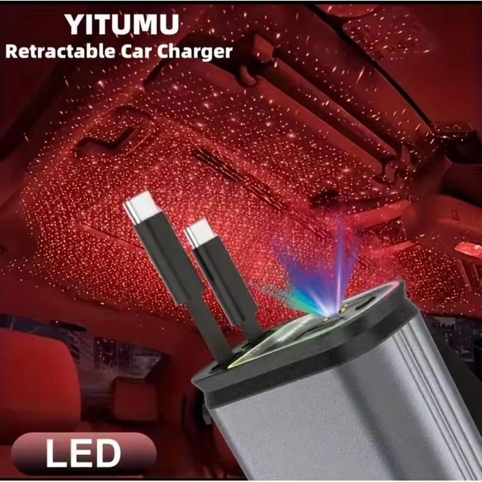 Chargeur de voiture rapide 4 en 1 شاحن سيارة سريع 4 في 1 مصمم لشحن أجهزة متعددة بسرعة في وقت واحد