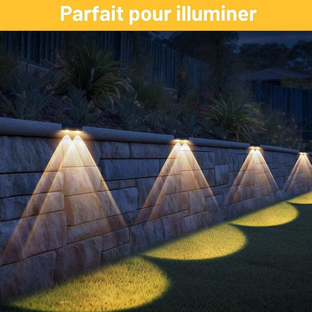 4 مصابيح شمسية للحديقة الخارجية  4P APPLIQUE EXTERIEURE